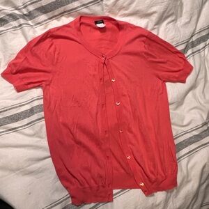 J. Crew Vibrant Coral Knit Sweater